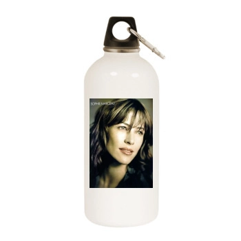 Sophie Marceau White Water Bottle With Carabiner