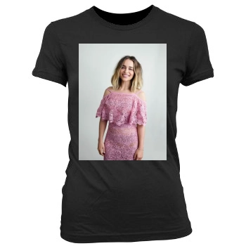 Emilia Clarke Women's Junior Cut Crewneck T-Shirt