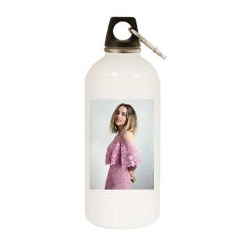 Emilia Clarke White Water Bottle With Carabiner