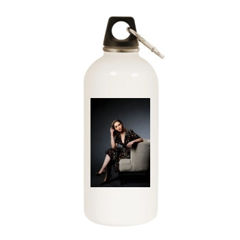 Emilia Clarke White Water Bottle With Carabiner