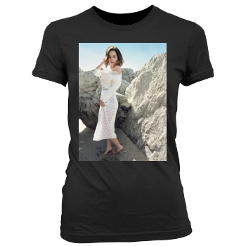 Emilia Clarke Women's Junior Cut Crewneck T-Shirt