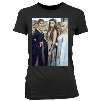 Emilia Clarke Women's Junior Cut Crewneck T-Shirt