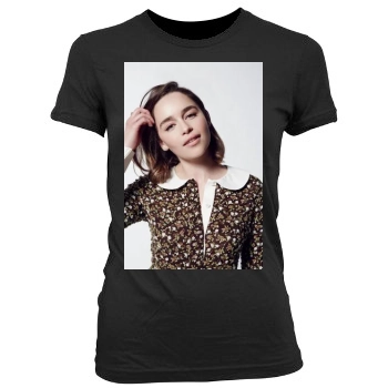 Emilia Clarke Women's Junior Cut Crewneck T-Shirt