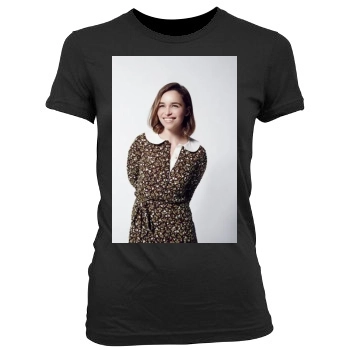 Emilia Clarke Women's Junior Cut Crewneck T-Shirt