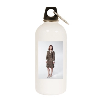 Emilia Clarke White Water Bottle With Carabiner