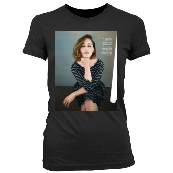 Emilia Clarke Women's Junior Cut Crewneck T-Shirt