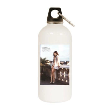 Emilia Clarke White Water Bottle With Carabiner