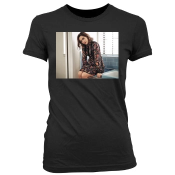 Emilia Clarke Women's Junior Cut Crewneck T-Shirt