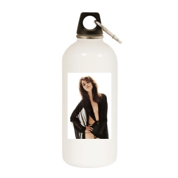 Emilia Clarke White Water Bottle With Carabiner