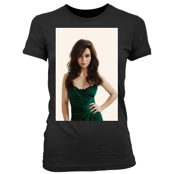 Emilia Clarke Women's Junior Cut Crewneck T-Shirt