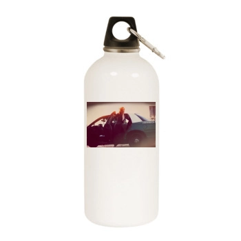 Emilia Clarke White Water Bottle With Carabiner