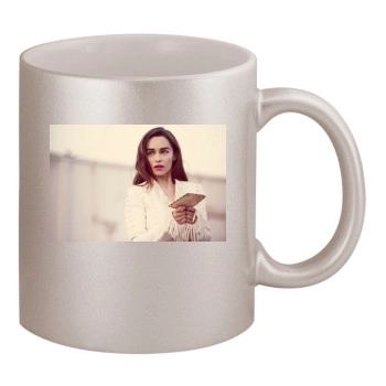 Emilia Clarke 11oz Metallic Silver Mug