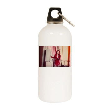 Emilia Clarke White Water Bottle With Carabiner