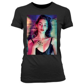 Emilia Clarke Women's Junior Cut Crewneck T-Shirt