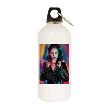 Emilia Clarke White Water Bottle With Carabiner