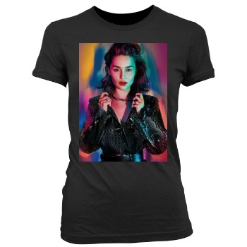 Emilia Clarke Women's Junior Cut Crewneck T-Shirt