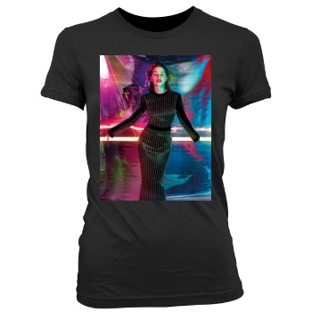 Emilia Clarke Women's Junior Cut Crewneck T-Shirt