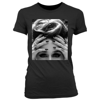 Emilia Clarke Women's Junior Cut Crewneck T-Shirt