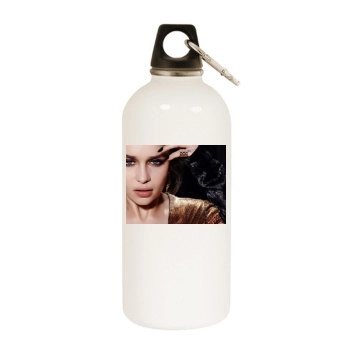 Emilia Clarke White Water Bottle With Carabiner