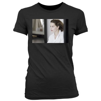 Emilia Clarke Women's Junior Cut Crewneck T-Shirt