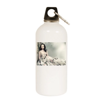 Emilia Clarke White Water Bottle With Carabiner