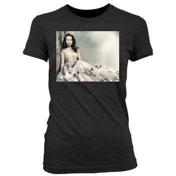 Emilia Clarke Women's Junior Cut Crewneck T-Shirt