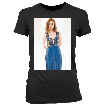 Emilia Clarke Women's Junior Cut Crewneck T-Shirt