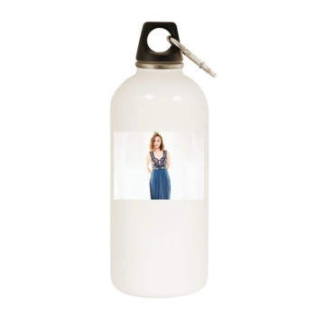 Emilia Clarke White Water Bottle With Carabiner