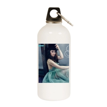 Emilia Clarke White Water Bottle With Carabiner