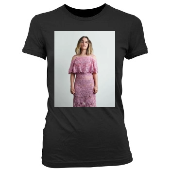 Emilia Clarke Women's Junior Cut Crewneck T-Shirt