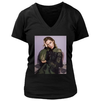 Emily Blunt Women's Deep V-Neck TShirt