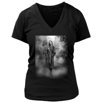 Emily Blunt Women's Deep V-Neck TShirt