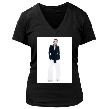 Emily Blunt Women's Deep V-Neck TShirt