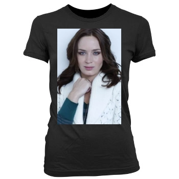 Emily Blunt Women's Junior Cut Crewneck T-Shirt