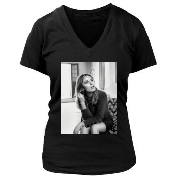 Emily Blunt Women's Deep V-Neck TShirt