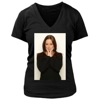 Emily Blunt Women's Deep V-Neck TShirt