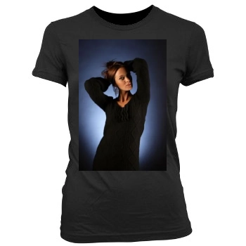 Emily Blunt Women's Junior Cut Crewneck T-Shirt