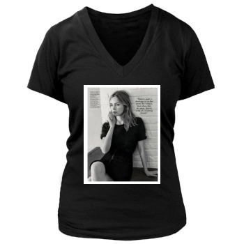 Emily Blunt Women's Deep V-Neck TShirt