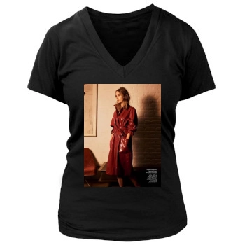 Emily Blunt Women's Deep V-Neck TShirt