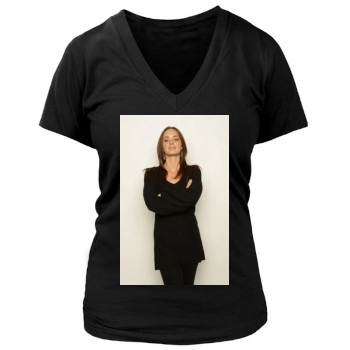 Emily Blunt Women's Deep V-Neck TShirt