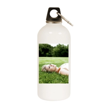 Emily Procter White Water Bottle With Carabiner