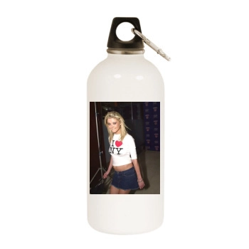 Tara Reid White Water Bottle With Carabiner