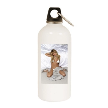 Tara Reid White Water Bottle With Carabiner