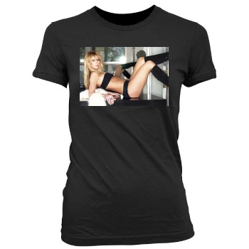 Tara Reid Women's Junior Cut Crewneck T-Shirt