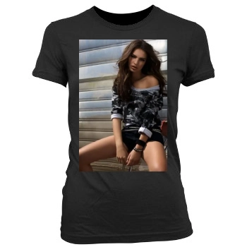 Emily Ratajkowski Women's Junior Cut Crewneck T-Shirt