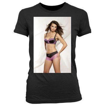 Emily Ratajkowski Women's Junior Cut Crewneck T-Shirt