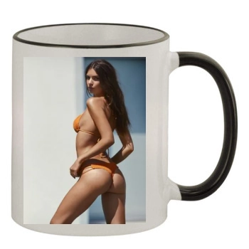 Emily Ratajkowski 11oz Colored Rim & Handle Mug