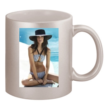 Emily Ratajkowski 11oz Metallic Silver Mug