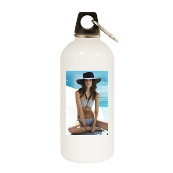 Emily Ratajkowski White Water Bottle With Carabiner