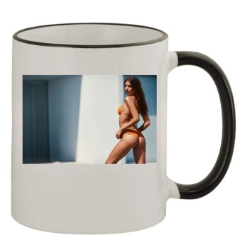 Emily Ratajkowski 11oz Colored Rim & Handle Mug